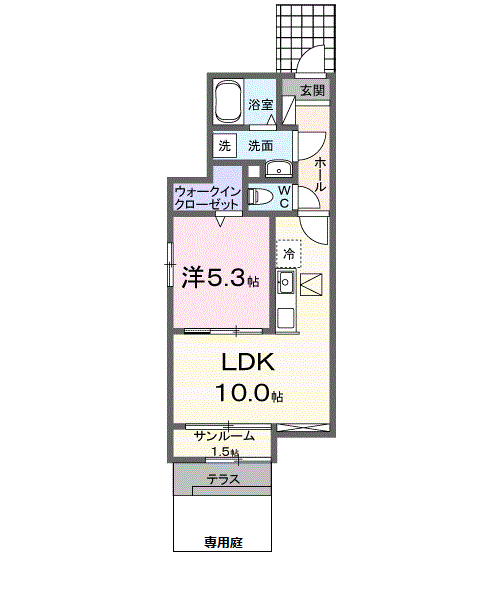 メゾン グランツ(1LDK/1階)の間取り写真