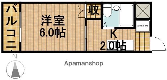 佐鳴台テニスビレッジ(1K/1階)の間取り写真