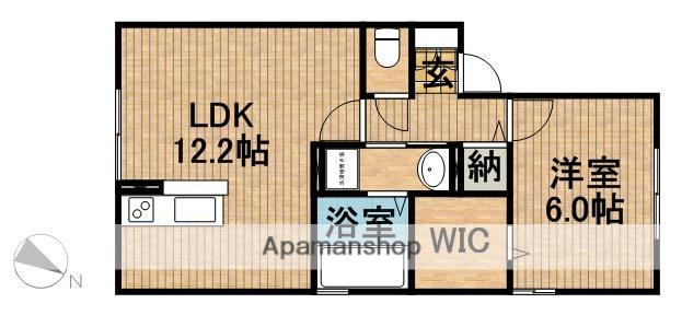 GREEN STAGE(1LDK/1階)の間取り写真