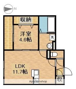 D-HILLS半田町(1LDK/1階)の間取り写真