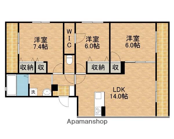 ANFANG三方原Ⅰ(3LDK/3階)の間取り写真