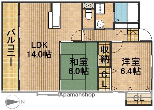 アンダンテ(2LDK/3階)の間取り写真
