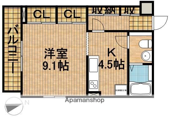 ビアン・カリテ(1K/4階)の間取り写真