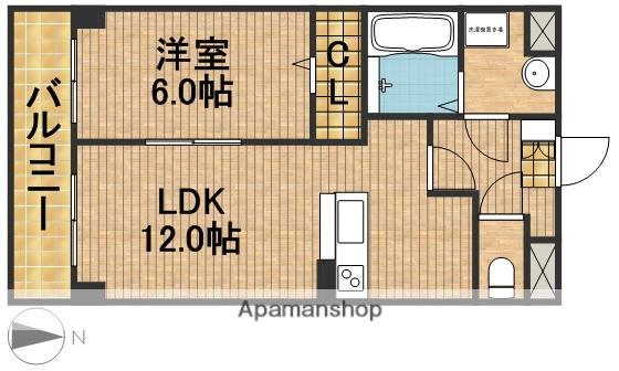 パークサイド中田Ⅱ(1LDK/2階)の間取り写真