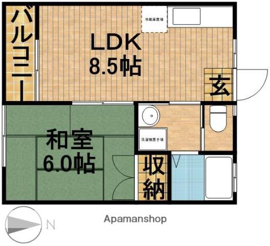MP-Ⅲ番館(1LDK/1階)の間取り写真