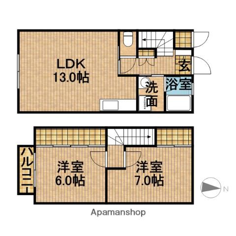 グリーンハイツ神長(2LDK)の間取り写真