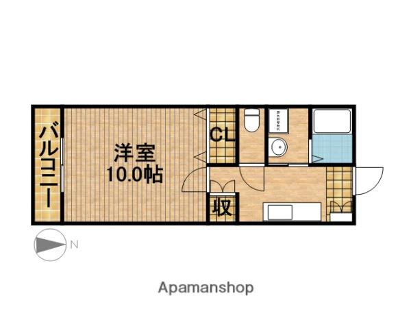 T-FLAT(1K/1階)の間取り写真