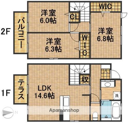 棒屋第８住吉ハイツ(3LDK)の間取り写真