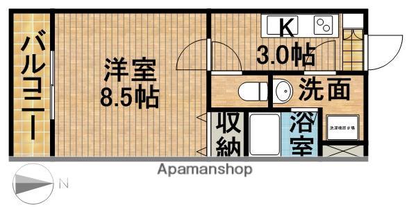 GUARDIAN(1K/2階)の間取り写真