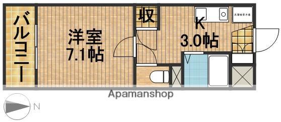 アーク西伊場(1K/1階)の間取り写真