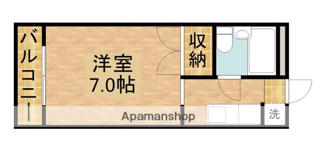 サンアベニュー富塚Ⅱ(1K/2階)の間取り写真
