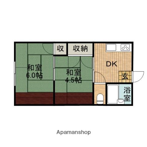 シティハイム桜(2K/1階)の間取り写真