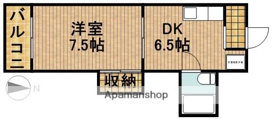 グリーンハイツオオバ(1DK/4階)の間取り写真