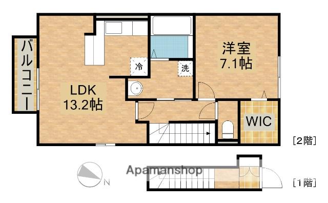 サンパティーク・ラーゴ(1LDK/2階)の間取り写真