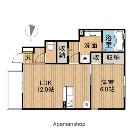 LE BEAUCIEL(1LDK/1階)の間取り写真