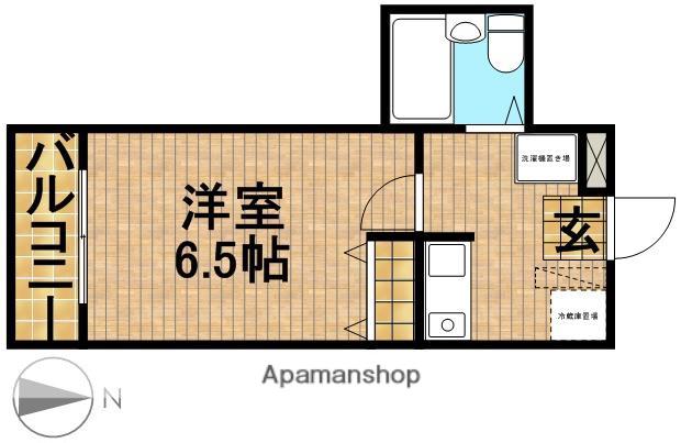 城北セブンティーン(1K/2階)の間取り写真