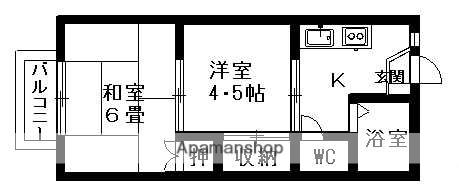 グレースA(2K/2階)の間取り写真