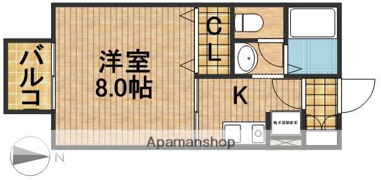 ハイツせみじまⅡ(1K/1階)の間取り写真