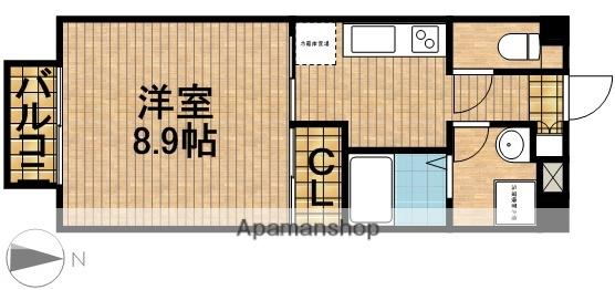 フローラ(1K/1階)の間取り写真