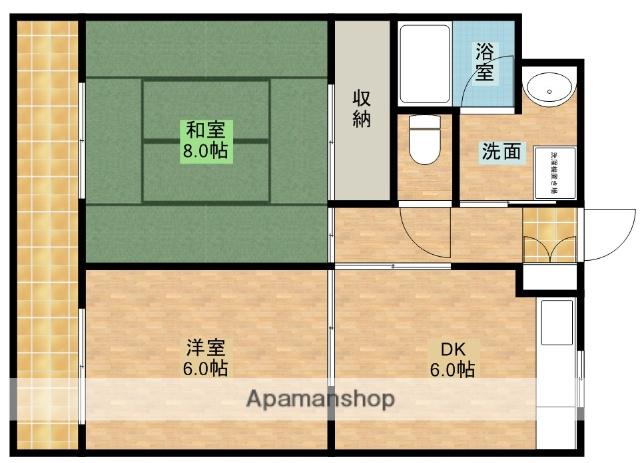 リュミエール(2DK/1階)の間取り写真