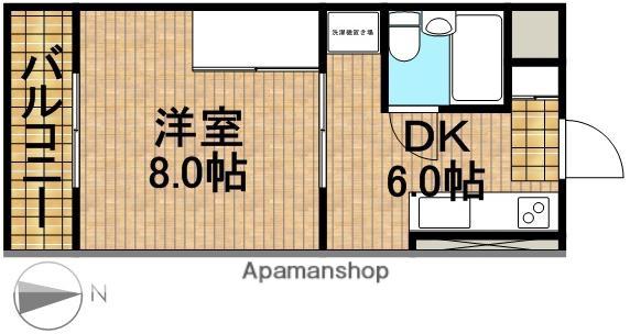 リバーハイツ今之浦Ⅱ(1DK/2階)の間取り写真