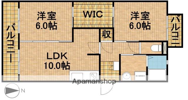 エスペランサ(2LDK/1階)の間取り写真