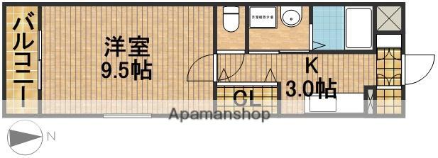 ユーシン相生(1K/4階)の間取り写真