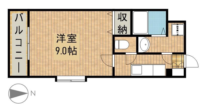 HEIM シュワン(1K/2階)の間取り写真