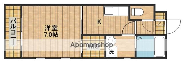 リブレア龍禅寺(1K/1階)の間取り写真