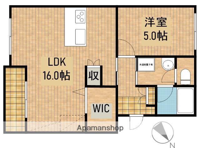 ノンパレイユ笠井(1LDK/1階)の間取り写真