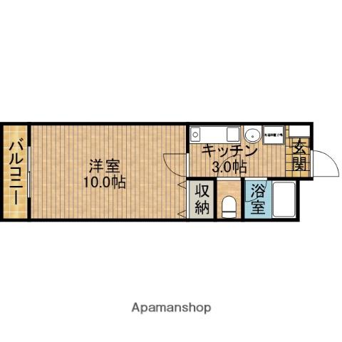 ビバーチェ Ⅰ(1K/2階)の間取り写真