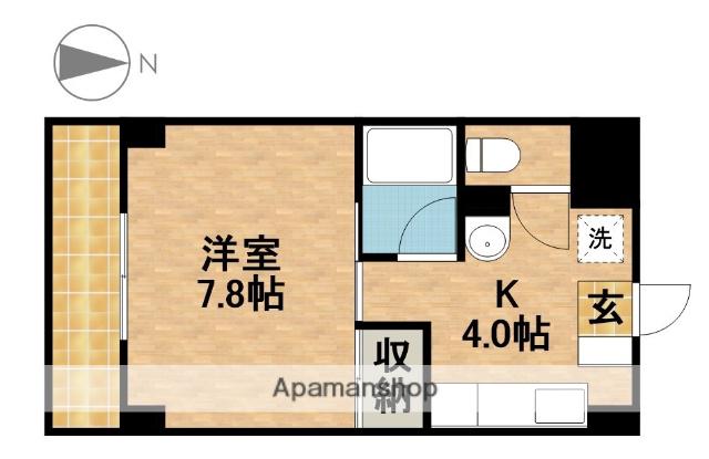 アベニュー山下(1K/8階)の間取り写真