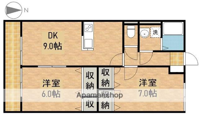 MERIE(2DK/2階)の間取り写真
