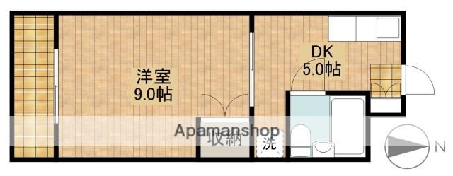 サンバードⅠ(1DK/1階)の間取り写真