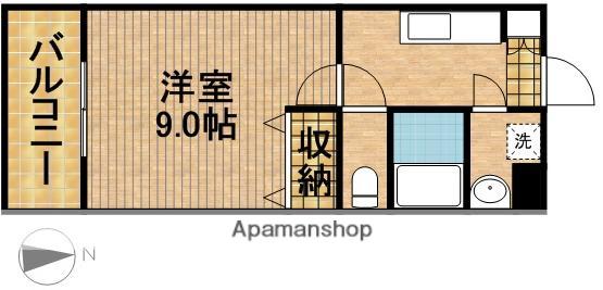 ブリアール(1K/4階)の間取り写真