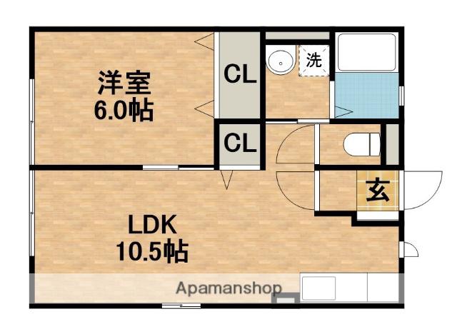 サンライズ(1LDK/1階)の間取り写真