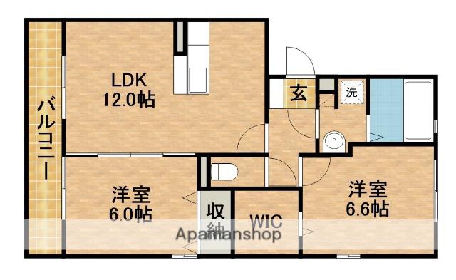 フェリーチェ A(2LDK/2階)の間取り写真