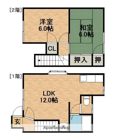 キャトルメゾンＢ(2LDK)の間取り写真