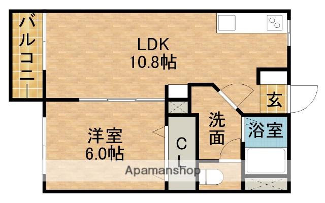 メイクリマールA(1LDK/2階)の間取り写真