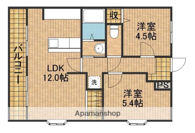 SPOON掛川(2LDK/1階)の間取り写真