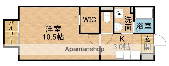 リヴェベール・イザワ(1K/2階)の間取り写真