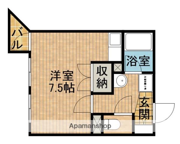 リバージュ(ワンルーム/2階)の間取り写真