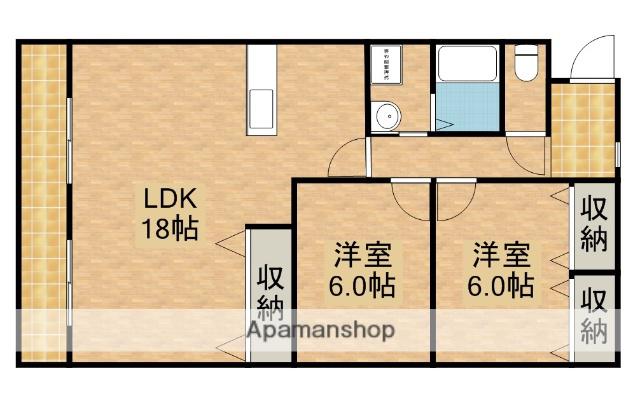 丸竹マンション(2LDK/2階)の間取り写真