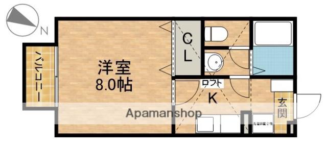棒屋第3住吉ハイツ(1K/1階)の間取り写真