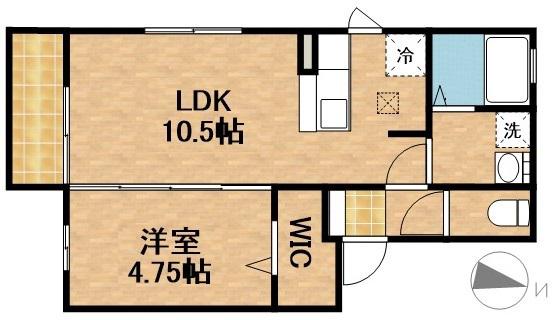 カーサマルジュー(1LDK/2階)の間取り写真