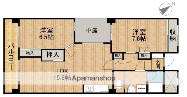 ニューライフ浜松Ⅰ(2LDK/1階)の間取り写真