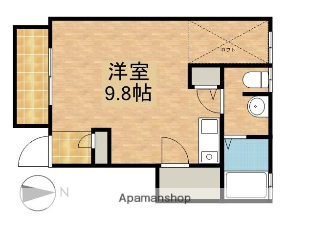 サーフハウス(ワンルーム/1階)の間取り写真