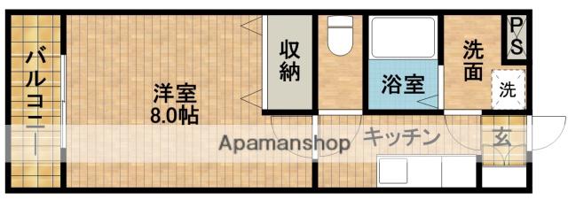アイフォレスト(1K/5階)の間取り写真