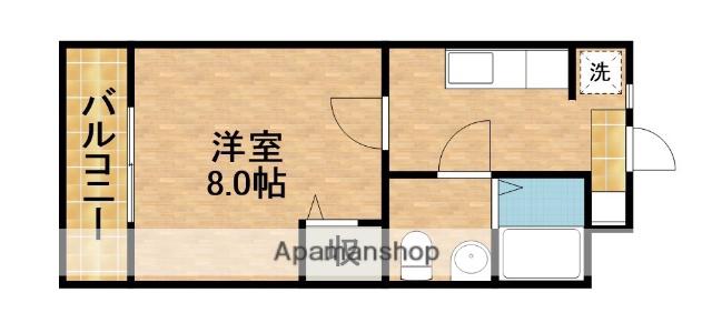 マンションヒカリⅠ(1DK/1階)の間取り写真