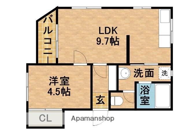 ベルガーデン(1LDK/3階)の間取り写真